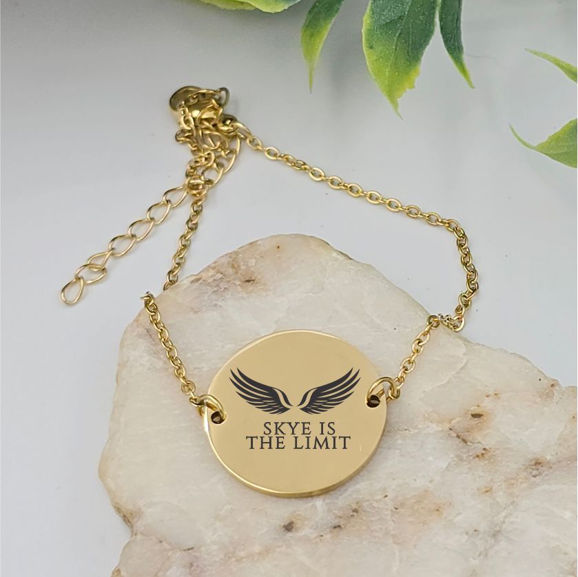Photo Engraved round Disc Necklace